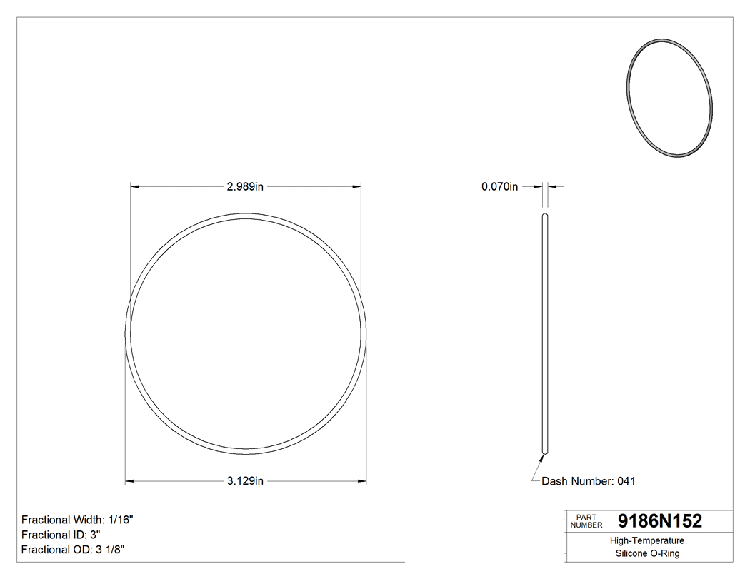 Technical drawing - 9186N152